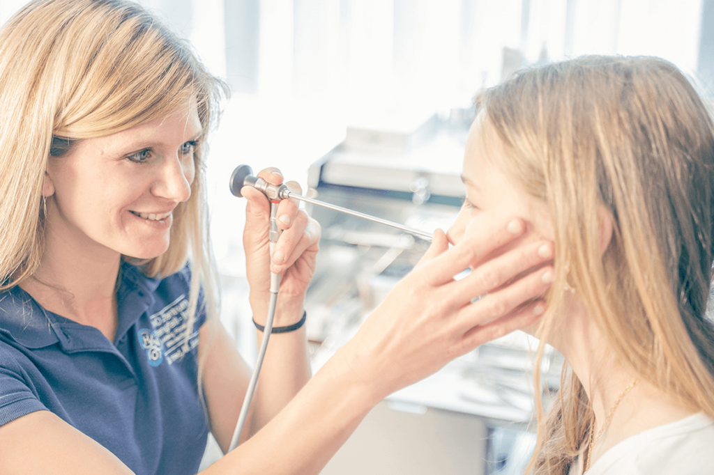 Diagnose einer Patientin mit langem Gerät